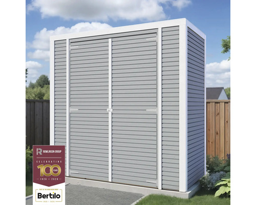 Gartenschrank mit Doppeltür und horizontaler Holzstruktur