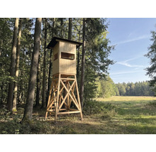 Mirador en bois dans la forêt