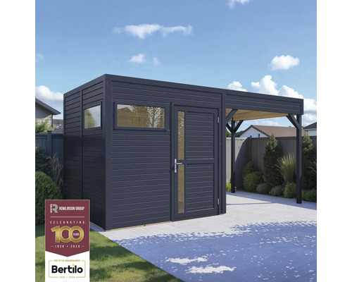 Gartenhaus mit Anbau und Flachdach