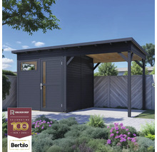 Gartenhaus mit Überdachung aus Holz