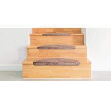 Escalier en bois avec marches d'escalier en tapis