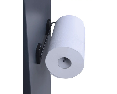 Wandrollenhalter aus Metall mit Papierrolle