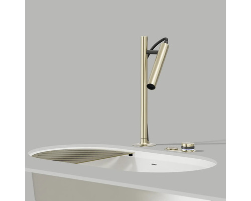 Robinet d'évier Blanco avec égouttoir et bouton de commande