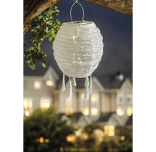 Lanterne solaire de style lampion avec franges pour l'extérieur