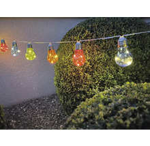 Dekorative Lichterkette mit farbigen Glühbirnen für den Aussenbereich