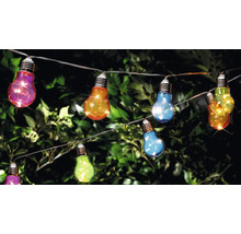 Lichterkette mit bunten Glühbirnen für den Aussenbereich