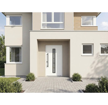 Hausfassade mit Haustür und Fenstern