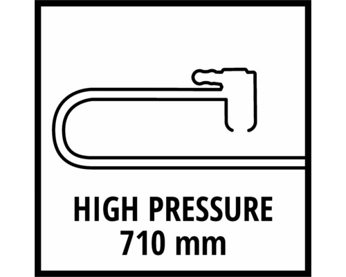Symbole haute pression, 710 millimètres