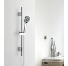 Duschstange mit Handbrause und ein Waschbecken im Badezimmer