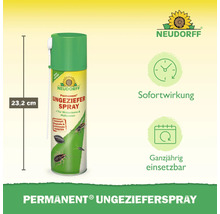 Insektenspray Neudorff Permanent, Höhe 23,2 Zentimeter, mit Sofortwirkung und ganzjährig einsetzbar gegen Ungeziefer. Neudorff Logo.
