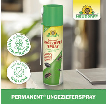 Neudorff Logo, Permanent UngezieferSpray gegen fliegende und kriechende Insekten, enthält Natur-Pyrethrum, zuverlässige Wirkung.