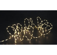 LED-Lichterkette aus flexiblem Draht mit warmweissem Licht.