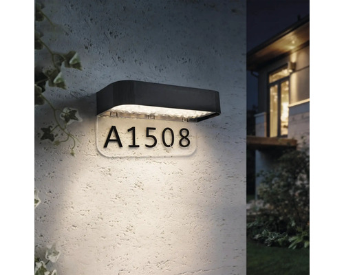 Applique murale LED moderne pour numéro de maison, luminaire extérieur avec numéro éclairé A1508.
