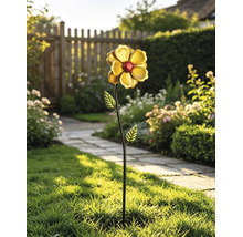 Gartenstecker Windrad Lafiora Dahlie Metall H 70 cm gelb