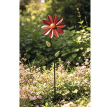 Gartenstecker Windrad Lafiora Sonnenblume Metall H 96 cm rot