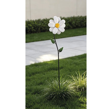 Gartenstecker Windrad Lafiora Blume Metall H 96 cm weiss