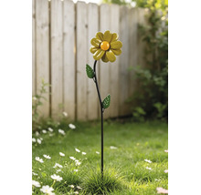 Gartenstecker Windrad Lafiora Blume Metall H 70 cm gelb