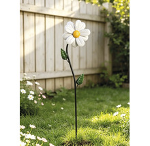 Gartenstecker Windrad Lafiora Blume Metall H 70 cm weiss