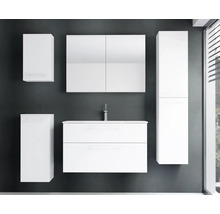 Lavabo en céramique Jungborn avec meuble bas QUARANTA lxhxp 100,5 x 60,5 x 46 cm, couleur de la façade: blanc mat
