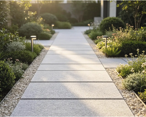 Granit Terrassenplatte grau 60 x 30 x 2 cm