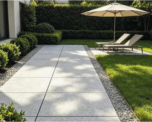 Dalle de terrasse granite gris 60x40x3 cm
