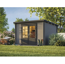 Abri de jardin Palmako Ella 8,7 m² 323 x 340 cm gris foncé-anthracite