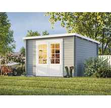 Gartenhaus Palmako Ella 8,7 m² 323 x 340 cm hellgrau-weiss