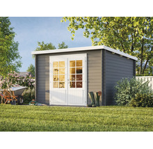 Gartenhaus Palmako Ella 8,7 m² 323 x 340 cm dunkelgrau-weiss