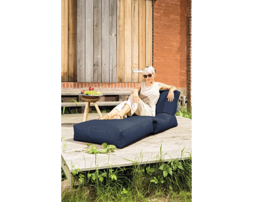 Sitzsessel Sitting Point Twist Scuba jeansblau 90x70x80 cm (ausgeklappt 180x70x60 cm)