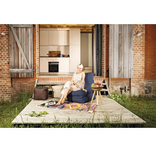 Sitzsessel Sitting Point Twist Scuba jeansblau 90x70x80 cm (ausgeklappt 180x70x60 cm)