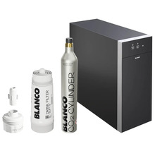 Système d eau Blanco avec cartouche filtrante, cylindre CO2 et unité de contrôle pour robinetterie.