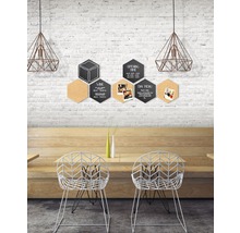 Tableau hexagonal en liège et ardoise 7 pièces - HORNBACH