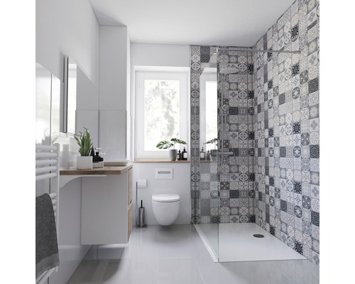 Panneau mural de douche BREUER - carrelage méditerranéen 255 x 150 cm 9482531000204 Panneau mural de douche BREUER - carrelage méditerranéen 255 x 150 cm 9482531000204
