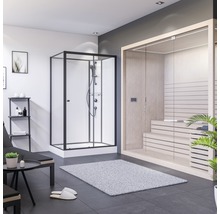 Salle de bains avec douche, sauna et chaise longue