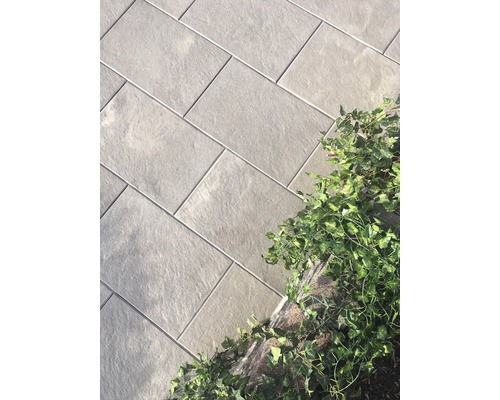 Dalle de terrasse en béton Cascara gris avec chanfrein 60 x 40 x 4.5 cm