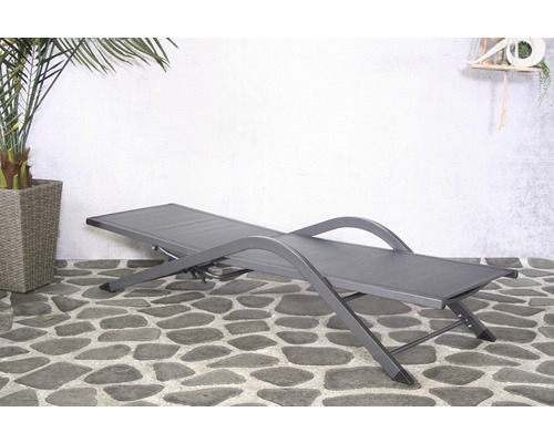Sonnenliege aus Aluminium und Textilgewebe für den Aussenbereich