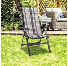 Chaise de jardin à carreaux