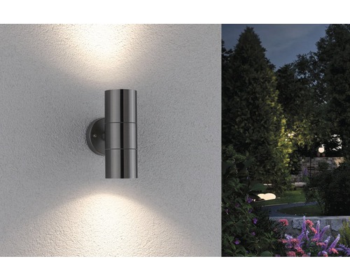 Applique murale d''extérieur avec deux points lumineux et design cylindrique
