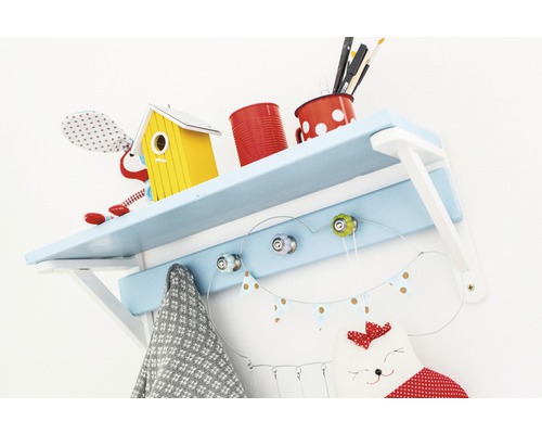 Étagère avec patère pour la décoration et le rangement d''une chambre d''enfant