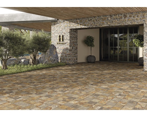 Dalle de terrasse en grès cérame fin Smartgrip rectifiée ardoise 59,5 x 59,5 x 2 cm R10B