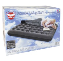 Emballage d''un lit d''invités Wehncke King Size matelas pneumatique avec pompe à pied intégrée, environ 203 x 152 x 22 cm