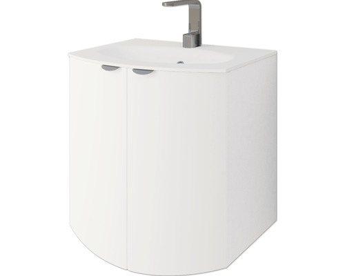 Meuble sous-lavabo avec deux portes et robinet