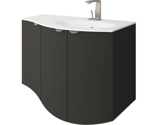 Waschtischunterschrank mit Waschbecken und Armatur