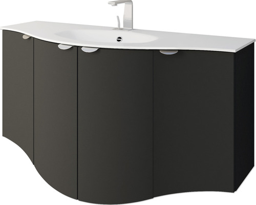 Waschtischunterschrank mit Waschbecken und Armatur