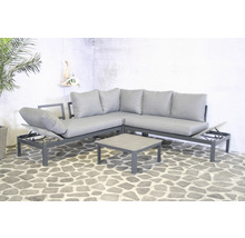 Gartensitzgruppe mit Ecksofa, Lounge-Sesseln und Tisch für den Aussenbereich