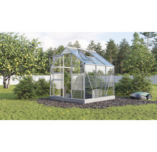 Gewächshaus Vitavia Planet 3800 Einscheibensicherheitsglas 3 mm 195 x 195 cm alublank