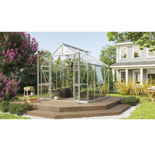 Serre Vitavia Olymp 6700 verre de sécurité trempé 3 mm 257 x 258 cm argent