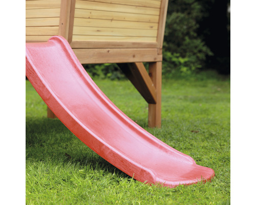 Toboggan en plastique pour tour de jeu dans le jardin