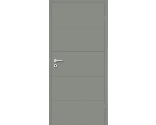 Porte intérieure Pertura Perla 05 laque gris élégant 61x198,5 cm droite