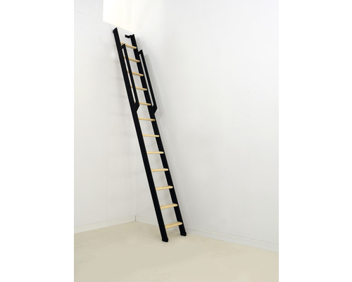 Escalier à limon latéral escalier de meunier Pertura Fenix épicéa massif sans contremarches droit 11 marches / 12 pas de marche